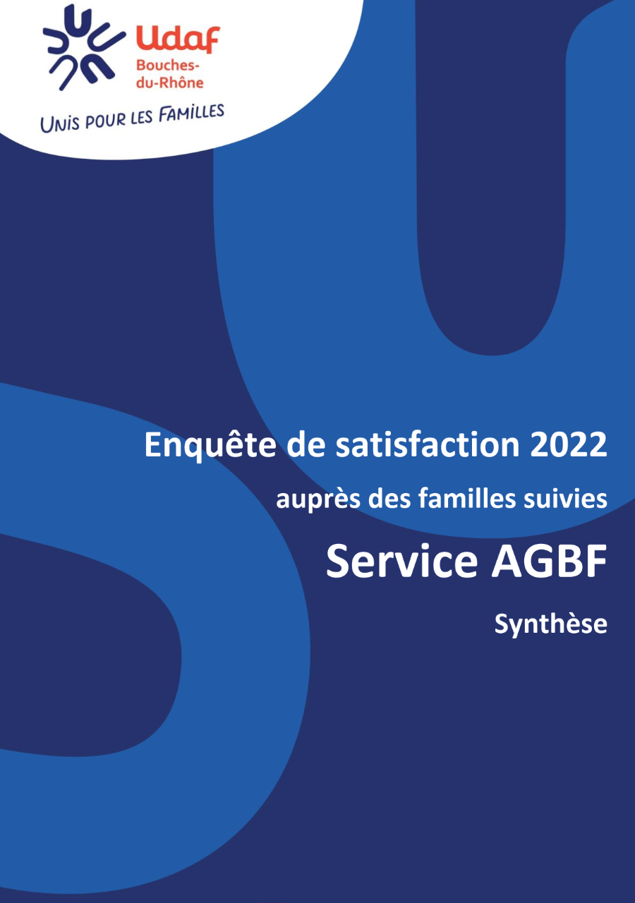 Synthèse de l'enquête satisfaction AGBF 2022 - Udaf 13 des Bouches-du-Rhône